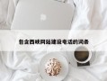 丽水包含西峡网站建设电话的词条